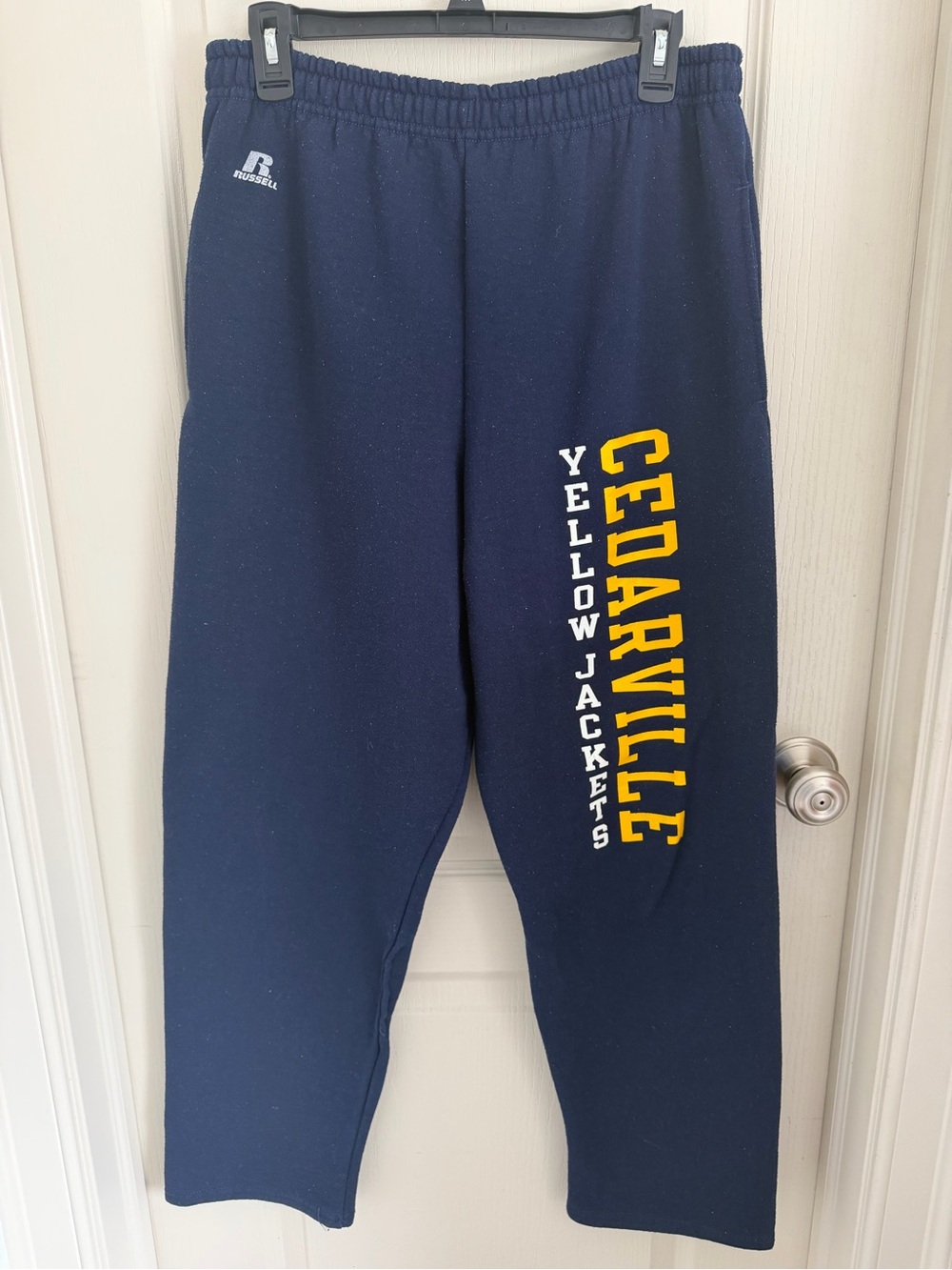 Cedarville Yellow Jackets navy blue Russell athletic sweatpants